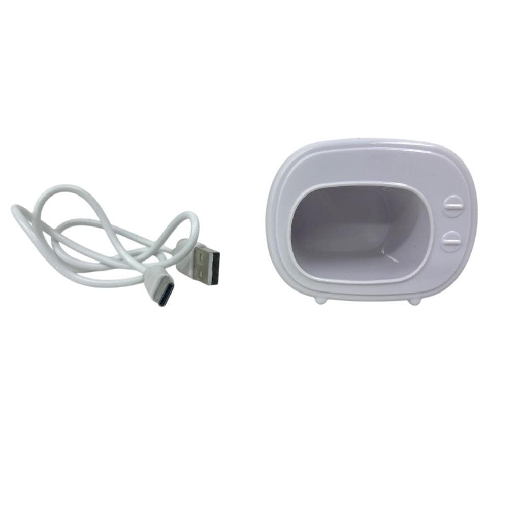 Mini cabine UV secagem de esmalte portátil material de manicure moderno (BRANCO)