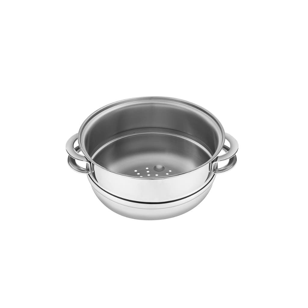 Cozi-Vapore Tramontina Solar em Aço Inox Triplo  com Alças 20 cm 3,2 Lts