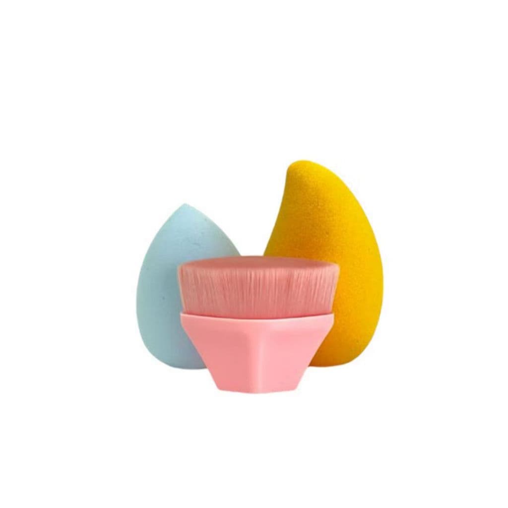 Kit Trio Skin 2 Esponjas + 1 Pincel YOUSE.ME Candy Collors by Face Beautiful