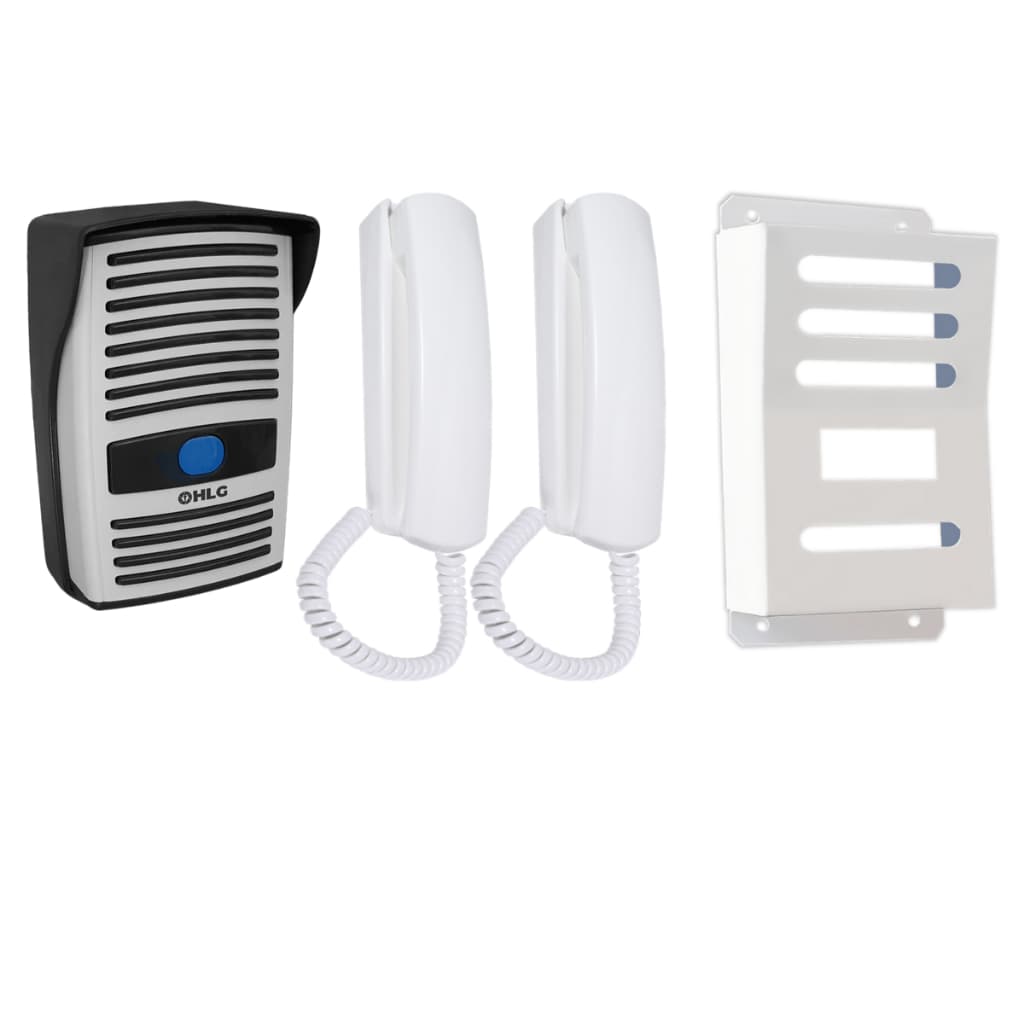 Kit Interfone Porteiro Eletrônico com 2 Monofones e Proteção Anti Vandalismo