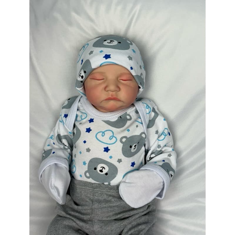bebê reborn menino realista com corpinho de tecido na promoção