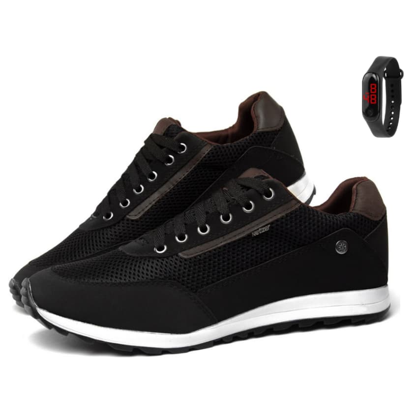 Kit Tênis Casual Masculino + Relógio Slim