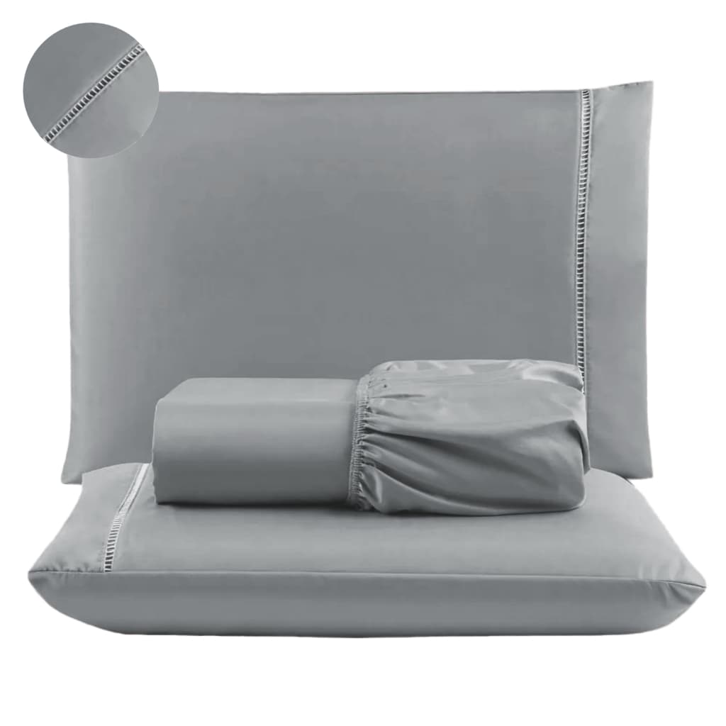 Jogo de Cama Lençol Berço Solteiro Casal Queen King 02 e 03 Peças 400 fios Ponto Palito