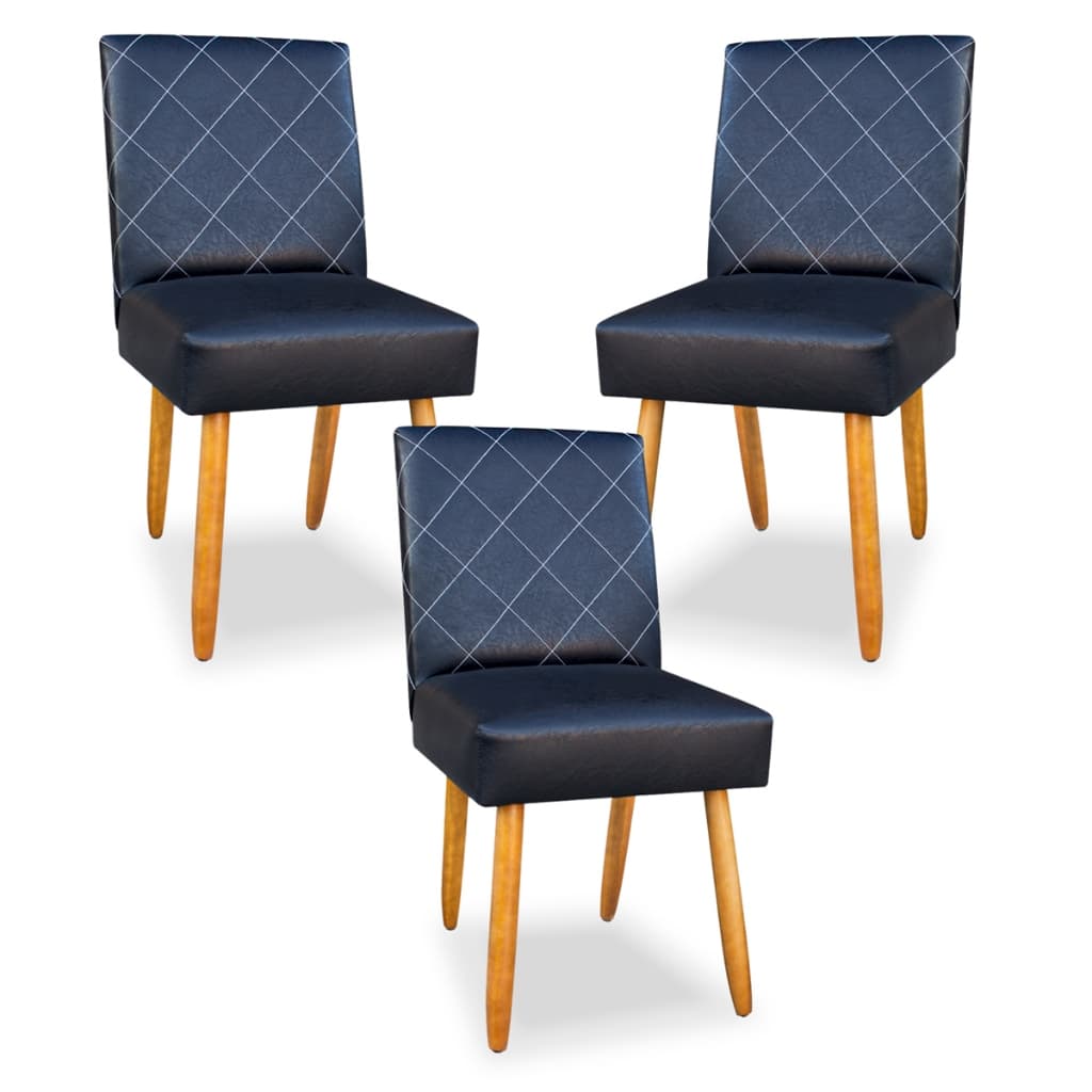 Kit 3 Cadeiras Poltrona Decorativa Lua Para Mesa De Jantar Para Penteadeira Recepção