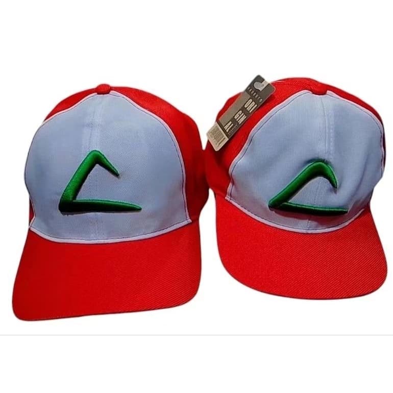 KIT BONE DO ASH POKEMON ADULTO E INFANTIL _ ABA CURVA BORDADO