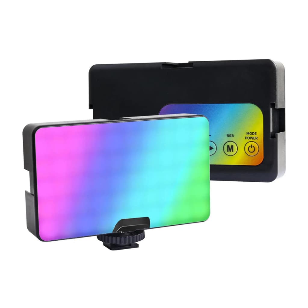Mini Iluminador RGB Recarregável de Led Usb-C Para Câmera Fotos e Vídeos Luz de Preenchimento