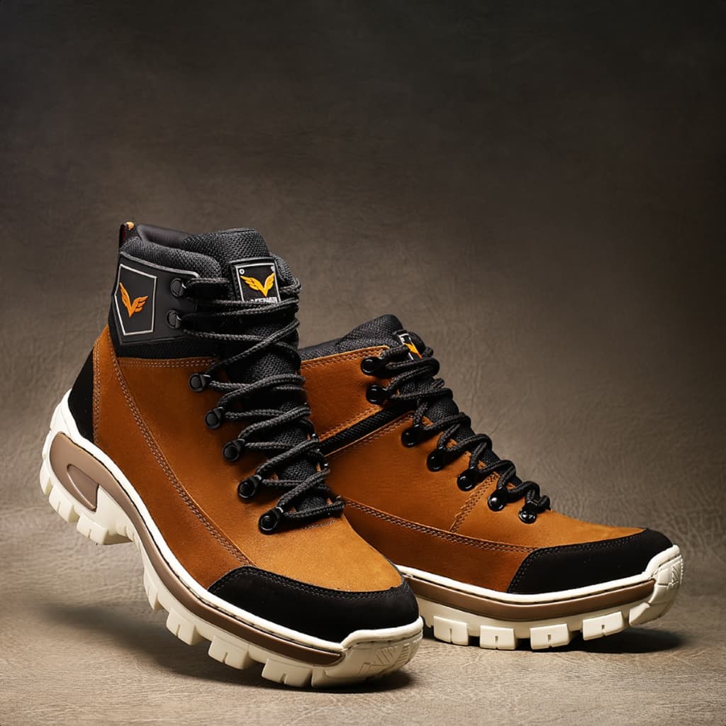Coturno Masculino Cano Curto Adventure Couro Legitimo