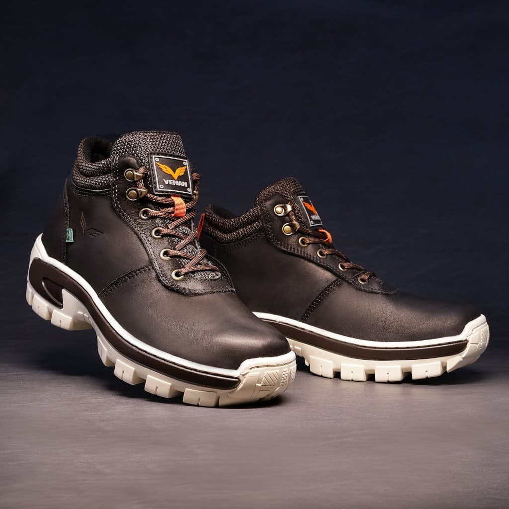 Bota coturno adventure masculino costurado botinha tênis anti derrapante palmilha de gel
