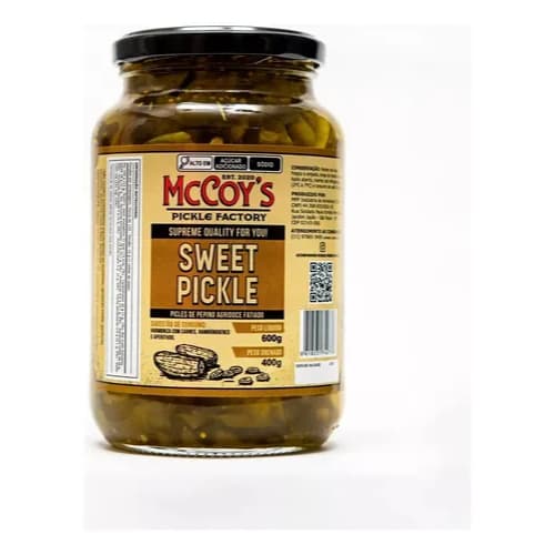 Picles De Pepino Agridocesweet Pickle Mccoy's Pote 600g