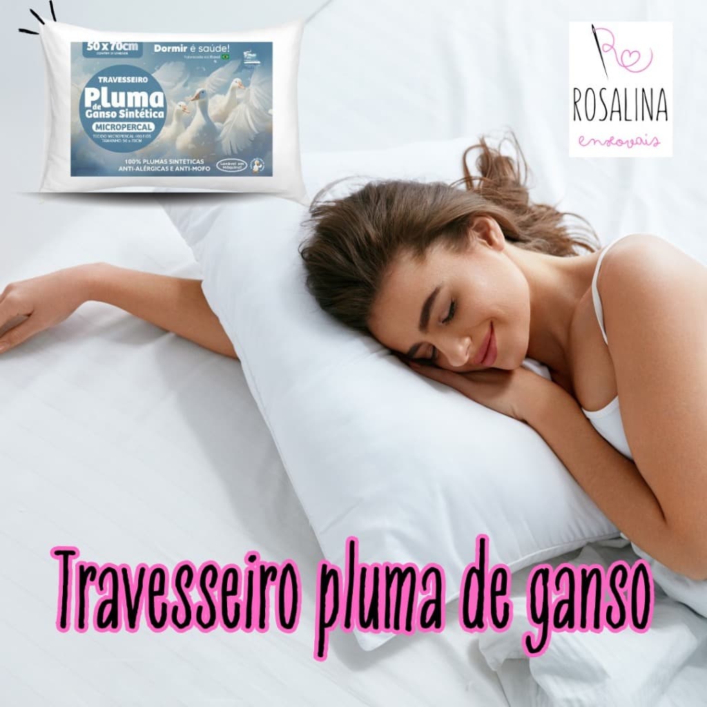 Travesseiro Penas e Plumas de Ganso MicroPercal 400 FIOS - Anatômico 70x50