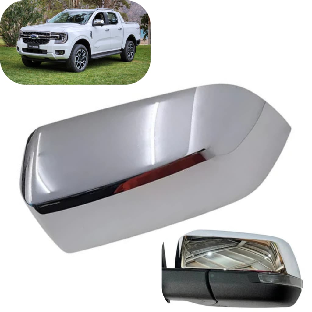 Capa Retrovisor Cromada Ford Ranger Original Cromado Cobertura Moldura Lado Esquerdo (motorista) LE