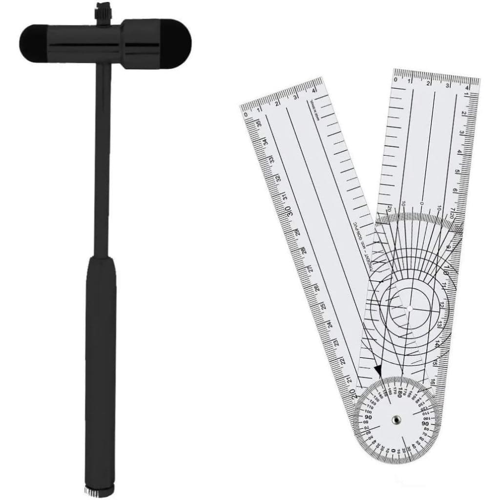 Kit Martelo MD De Reflexo Buck Black + Goniômetro Grande 360° Envio Imediato!!