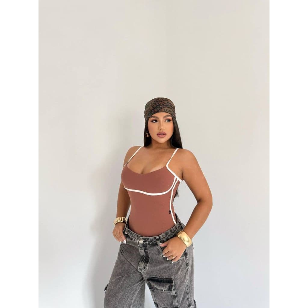 Body Maiô Ely Alças Cavado Feminino Sem Bojo Sustentação Alcinha Tendencia Blogueira