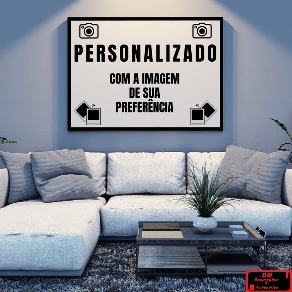 Quadro Personalizado com Sua Imagem Decorativo Grande Painel Único