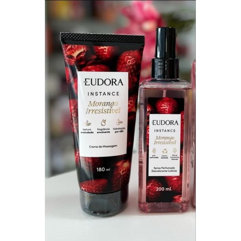 combo Eudora Instance Morango Irresistivel edição limitada