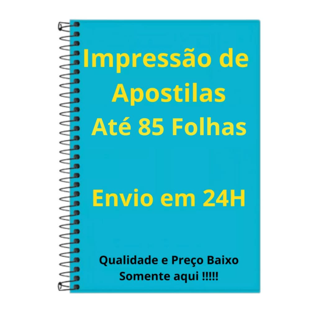 Impressão de Apostila / Até 85 Folhas - 170 Páginas