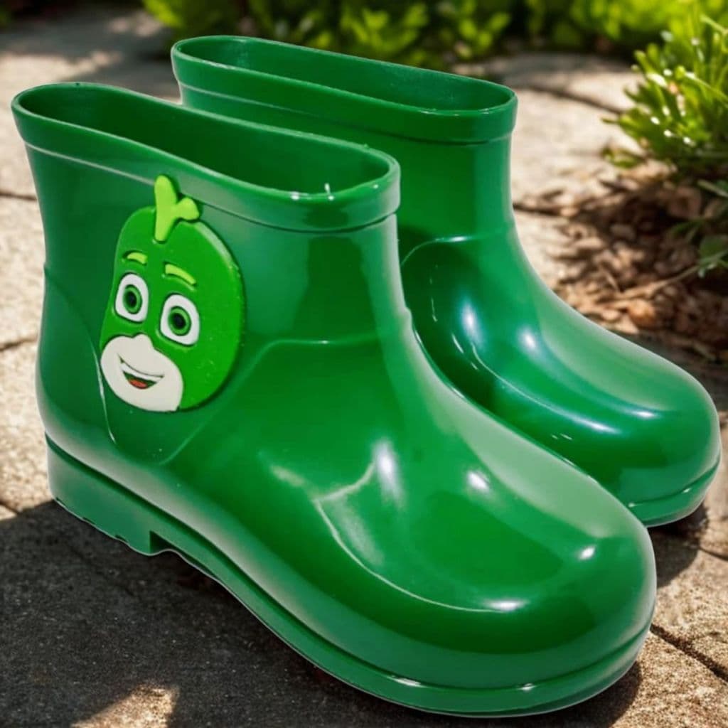 Galocha Infantil Largatixo Menino Gato Pj Mask Para Chuva Impermeavel Frio Flexivel Leve