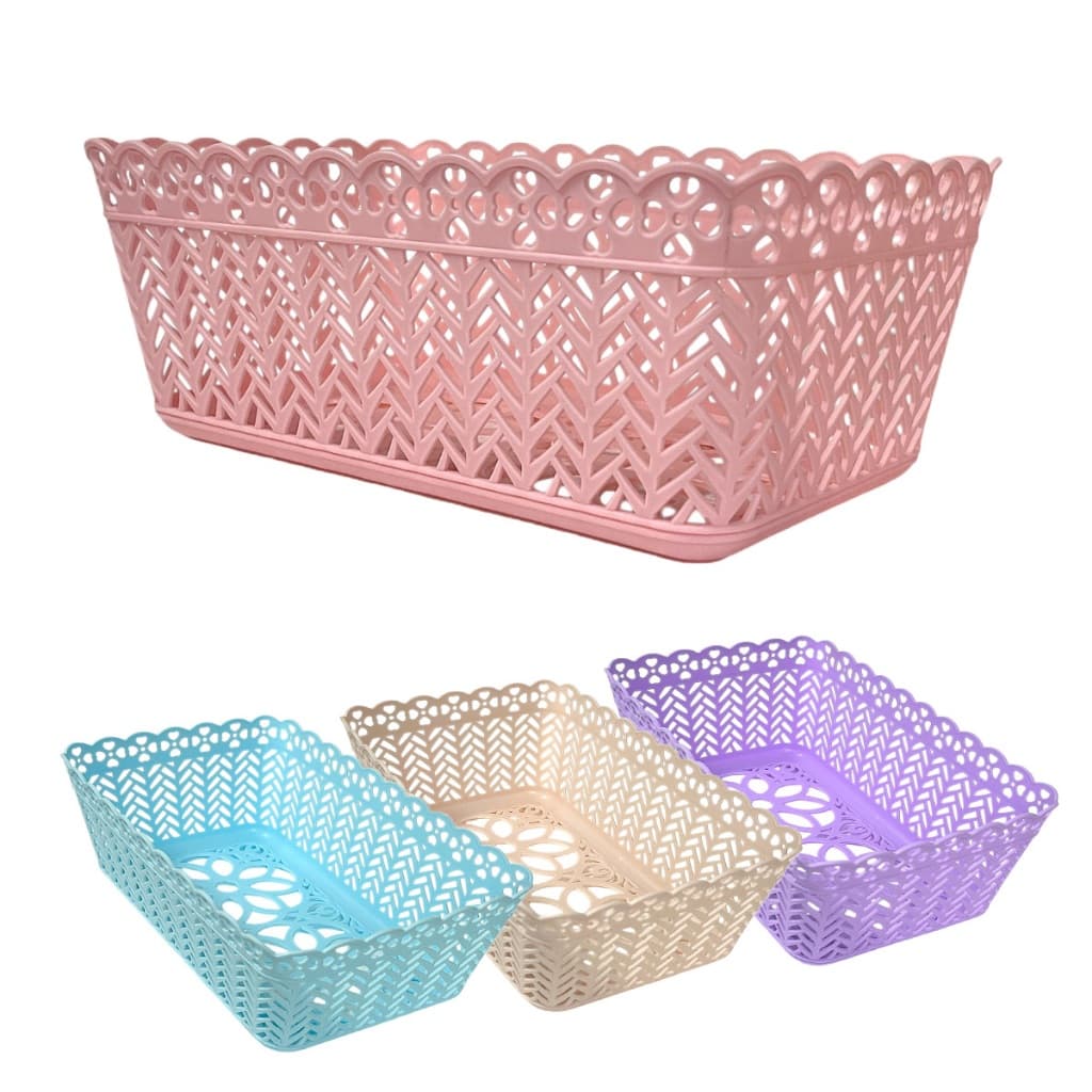 Cesto Multiuso Organizador para Gaveta  24,5 x 16 x 10 - Cestinha Decorativa 1 unidade
