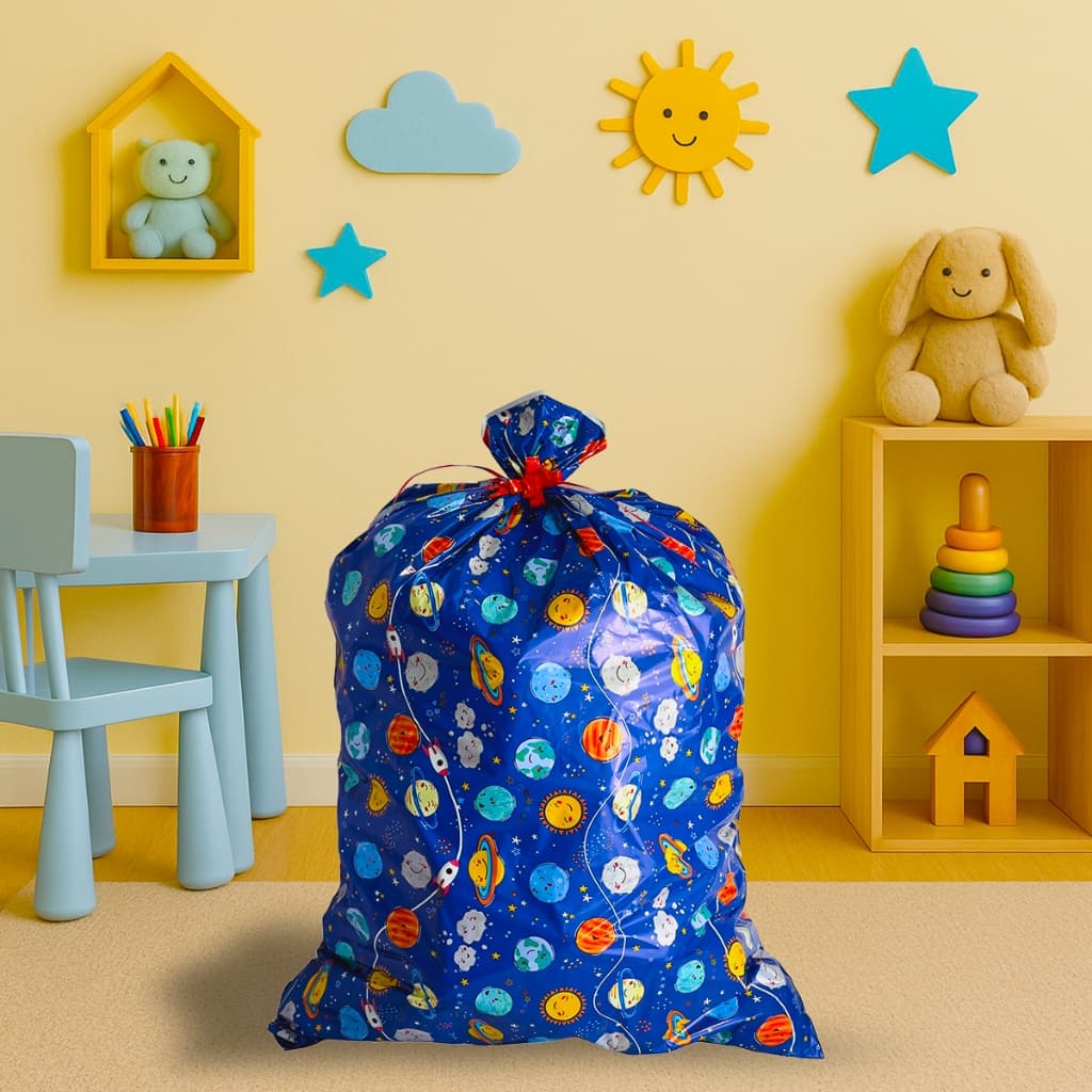 Saco De Presente Estampado Grande Infantil 70x50 Com Lacinho