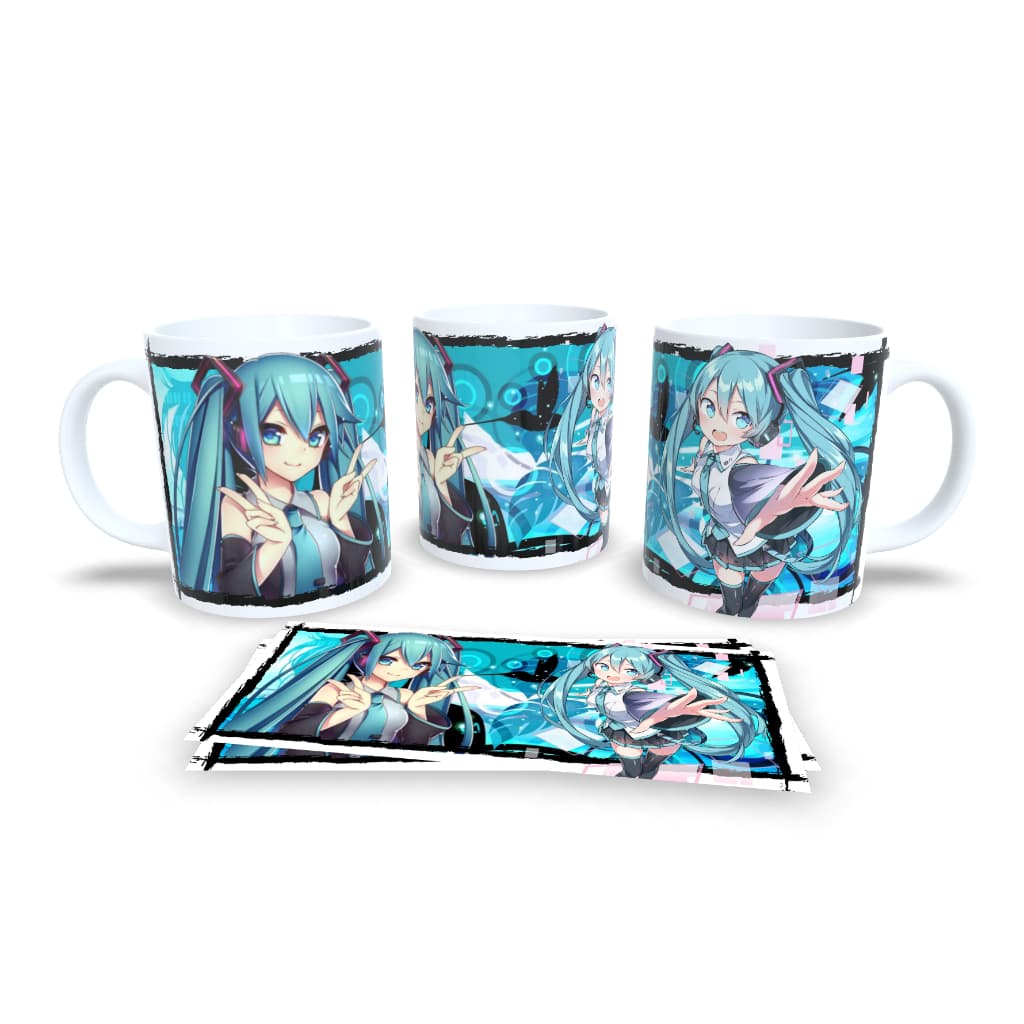 Caneca  Anime  Porcelana Hatsune miku - Sakura miku - vocaloid  Presente - Cerâmica - Personalizada - 325ml