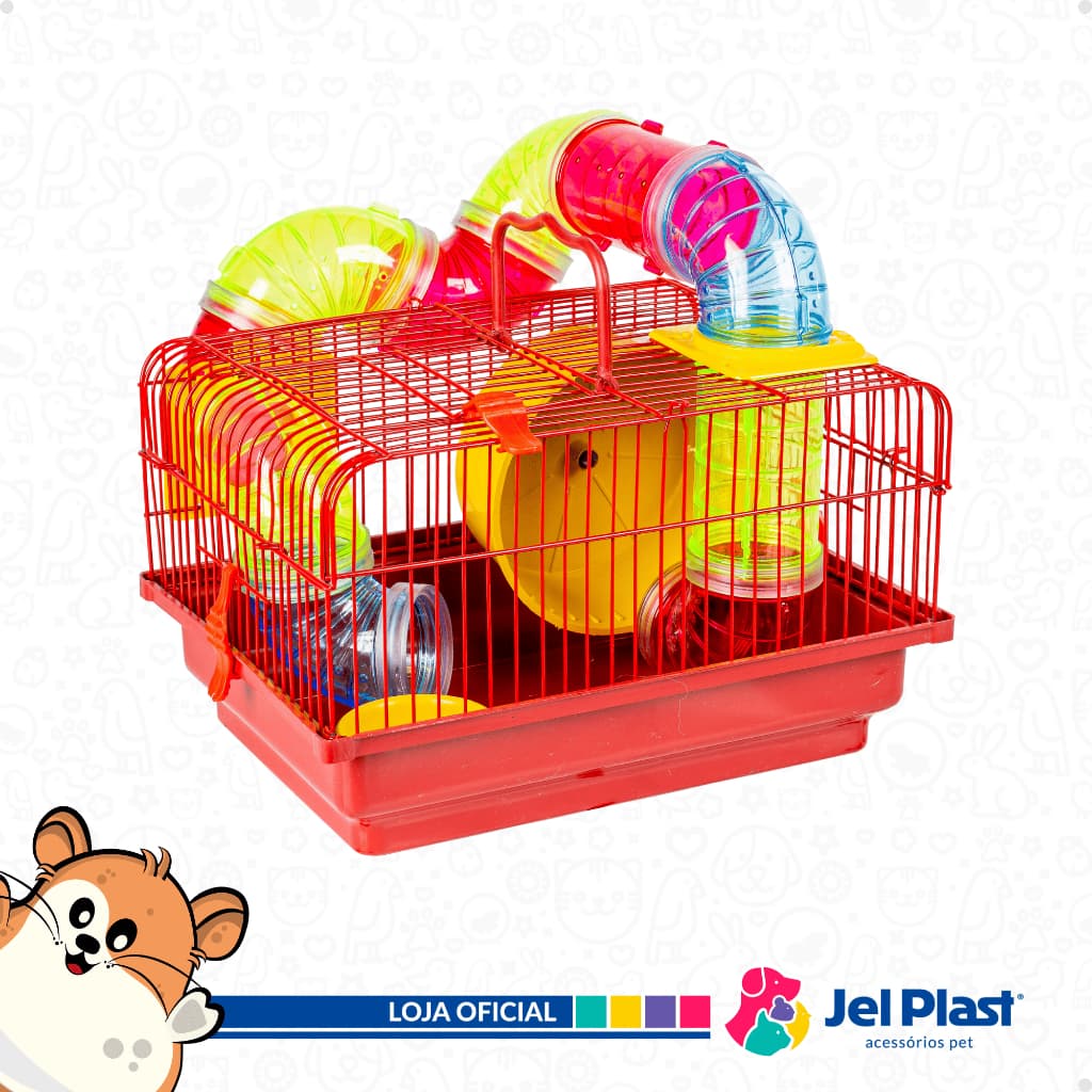 Gaiola Hamster Roedores Brasileirinha Tubo Luxo Jel Plast