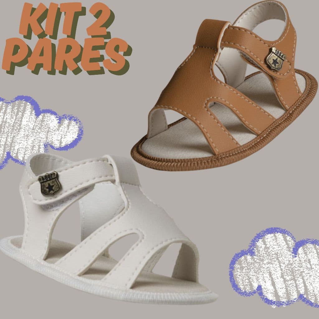 Kit 2 Pares Sandália Infantil Menino Promoção Original Confortável Masculino Bella Lis Kids