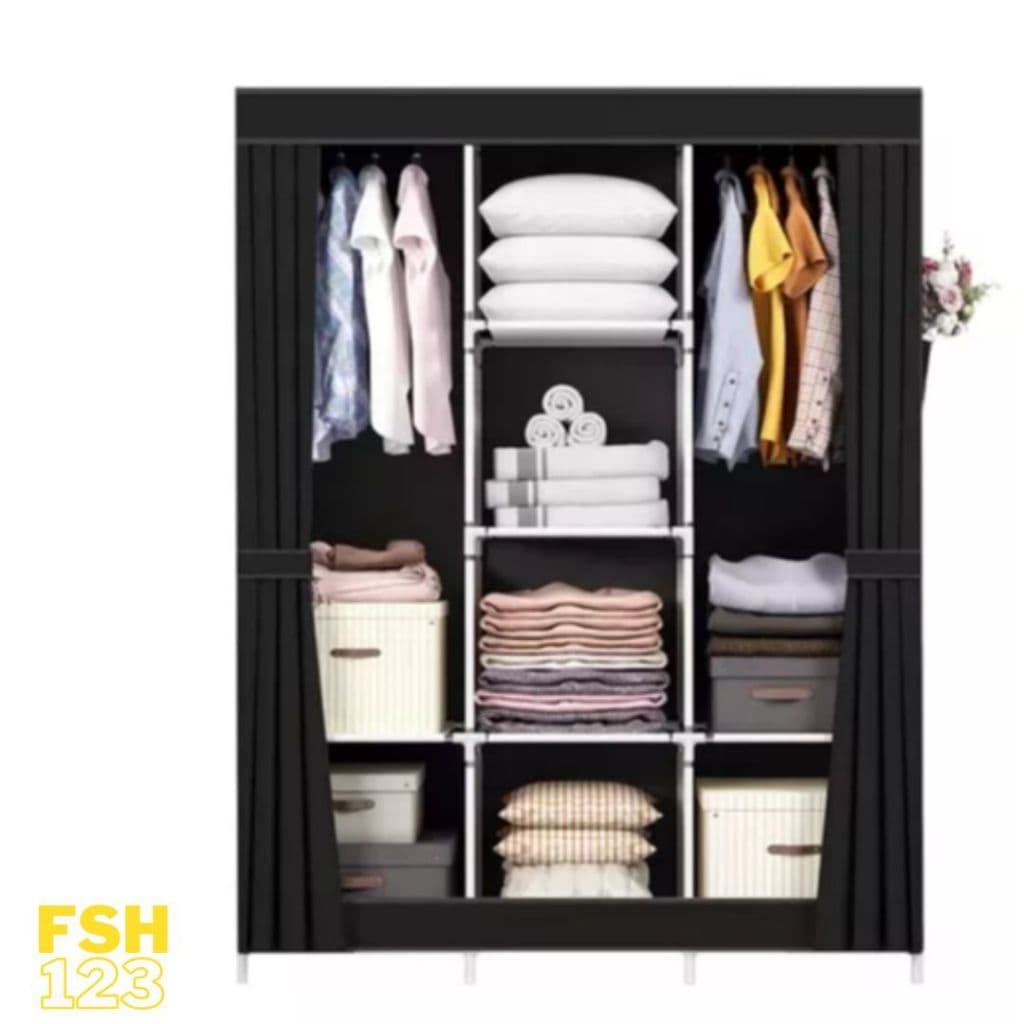 Guarda Roupa Organizador De Roupas Portátil com Zíper Armário de Roupa Multifuncional - FSH 123