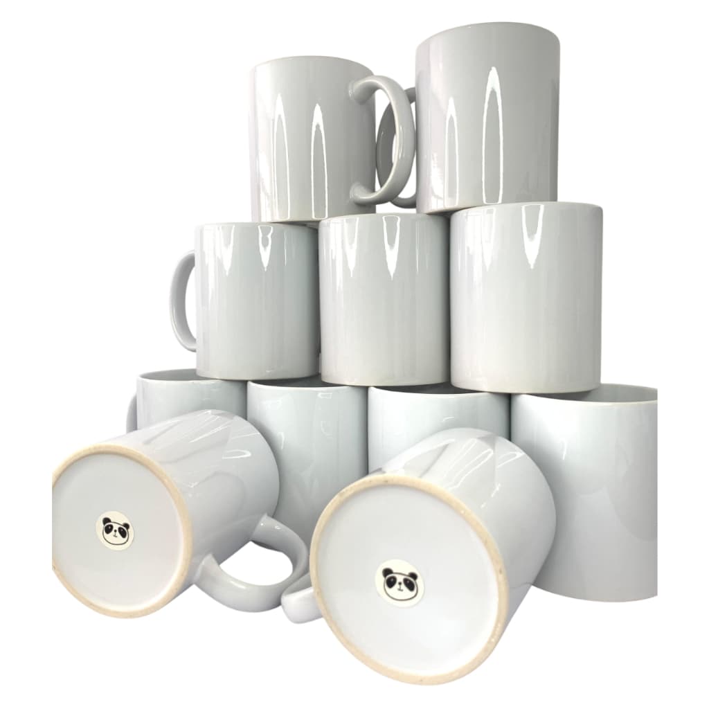 Caneca Branca de Cerâmica para Personalização Tipo Sublimação 325ml 6und