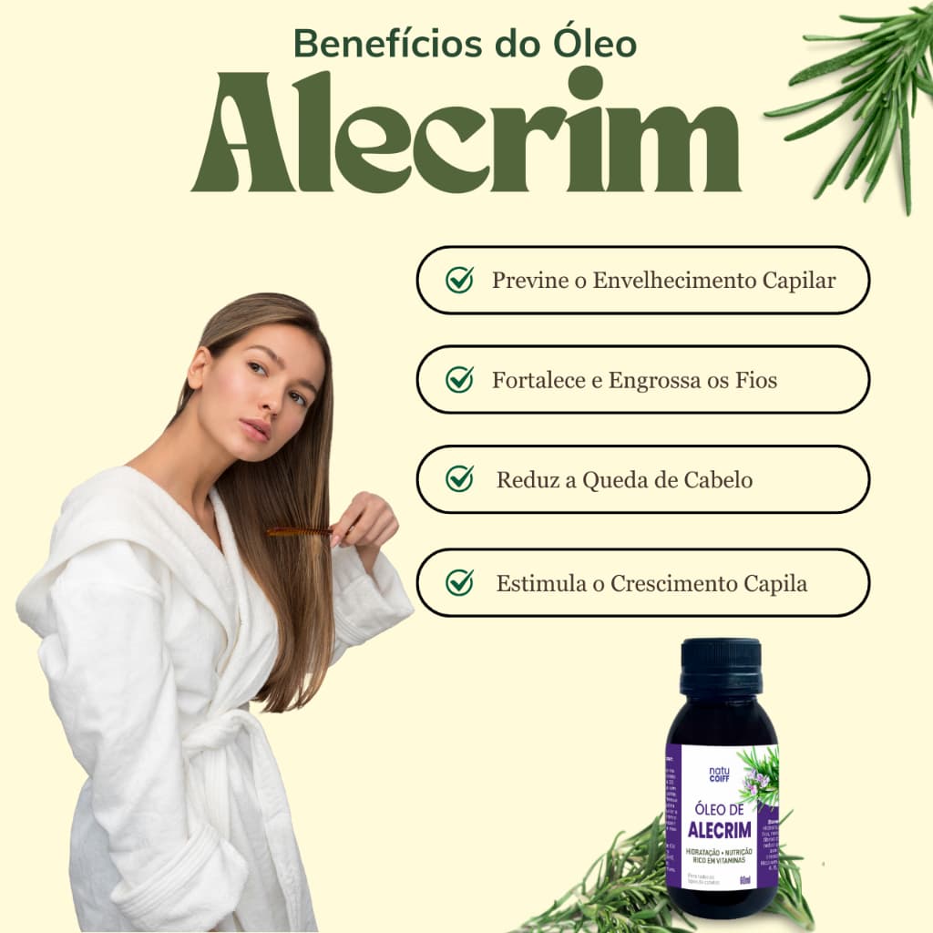 Óleo Capilar Alecrim Crescimento e fortalecimento Profissional