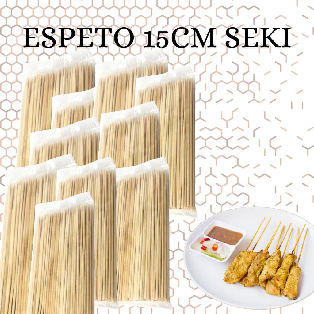 ESPETO 15CM SEKI 1000 UNIDADES PALITO HIGIENICO DESCARTAVEL BAMBU NATURAL