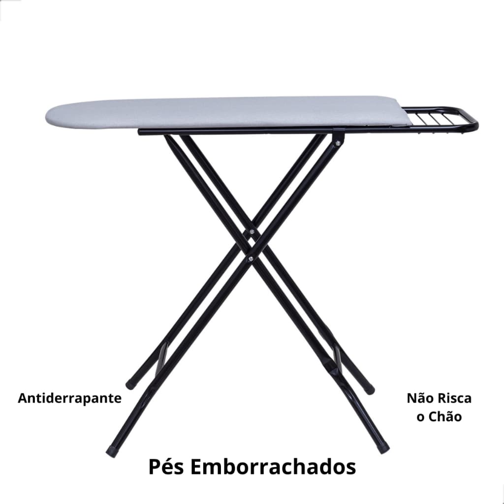Mesa Tabua de Passar Roupa Tabua Passadeira Dobrável Com Regulagem de Altura e Tecido Antichamas