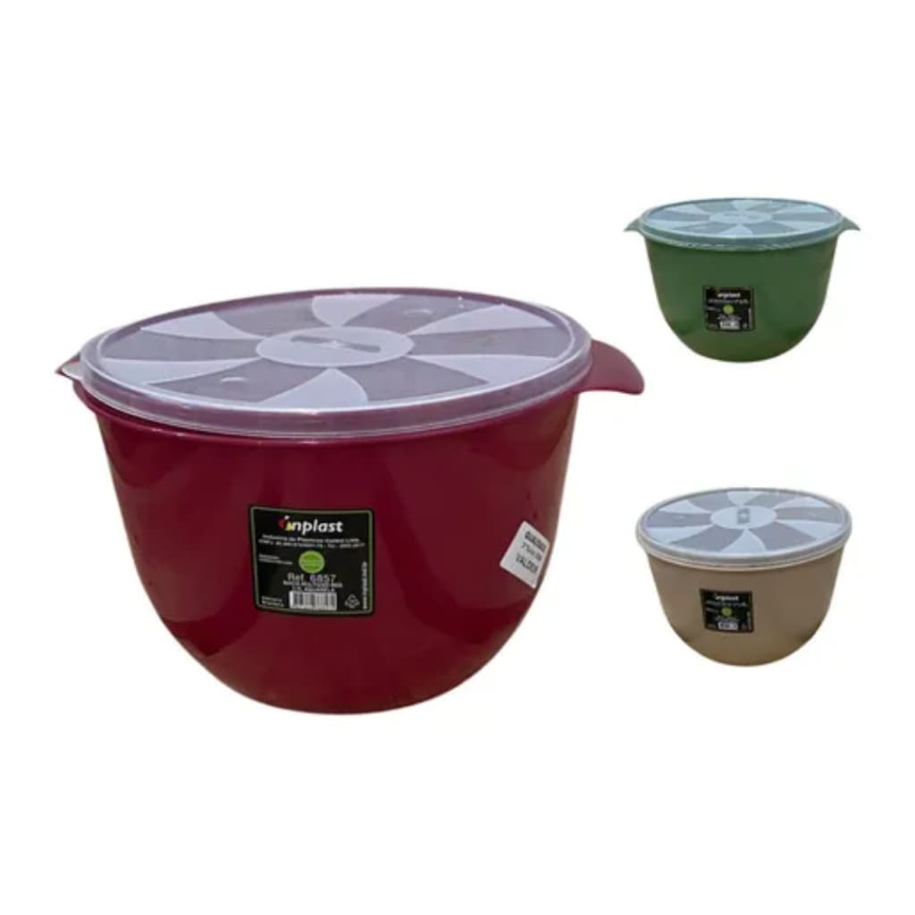 Bacia Multiuso Redonda 1L Aquarela Resistente Inplast