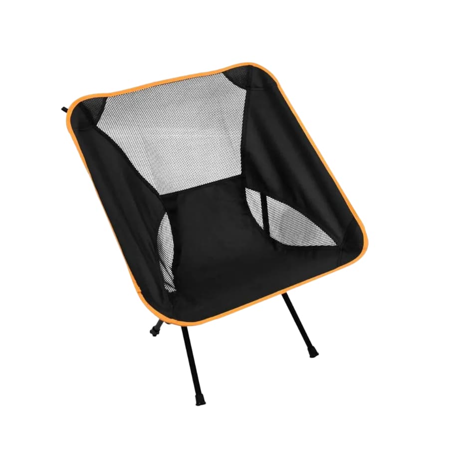 Cadeira Desmontável Mônaco Kala Compacta, Leve E Resistente Cor Preto E Laranja Para Praia Acmpamento Trilha Lazer