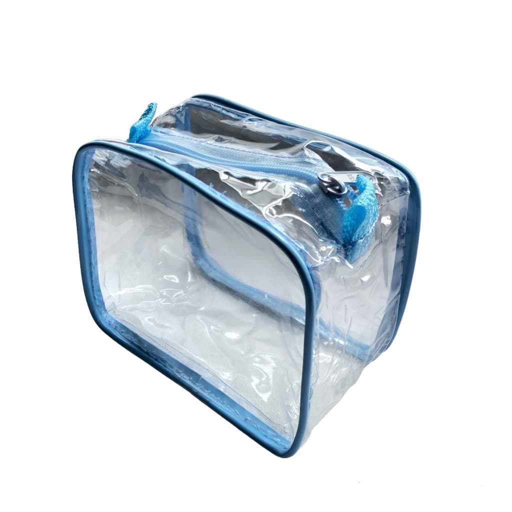 Kit com 15 MINI necessaire AZUL CLARO 15X12