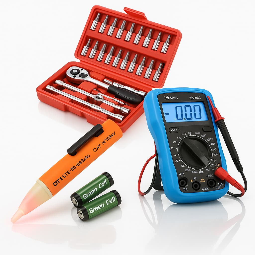 Kit Ferramenta chave catraca multimetro eletrica mecânica reparo automotivo jogo chave profissional