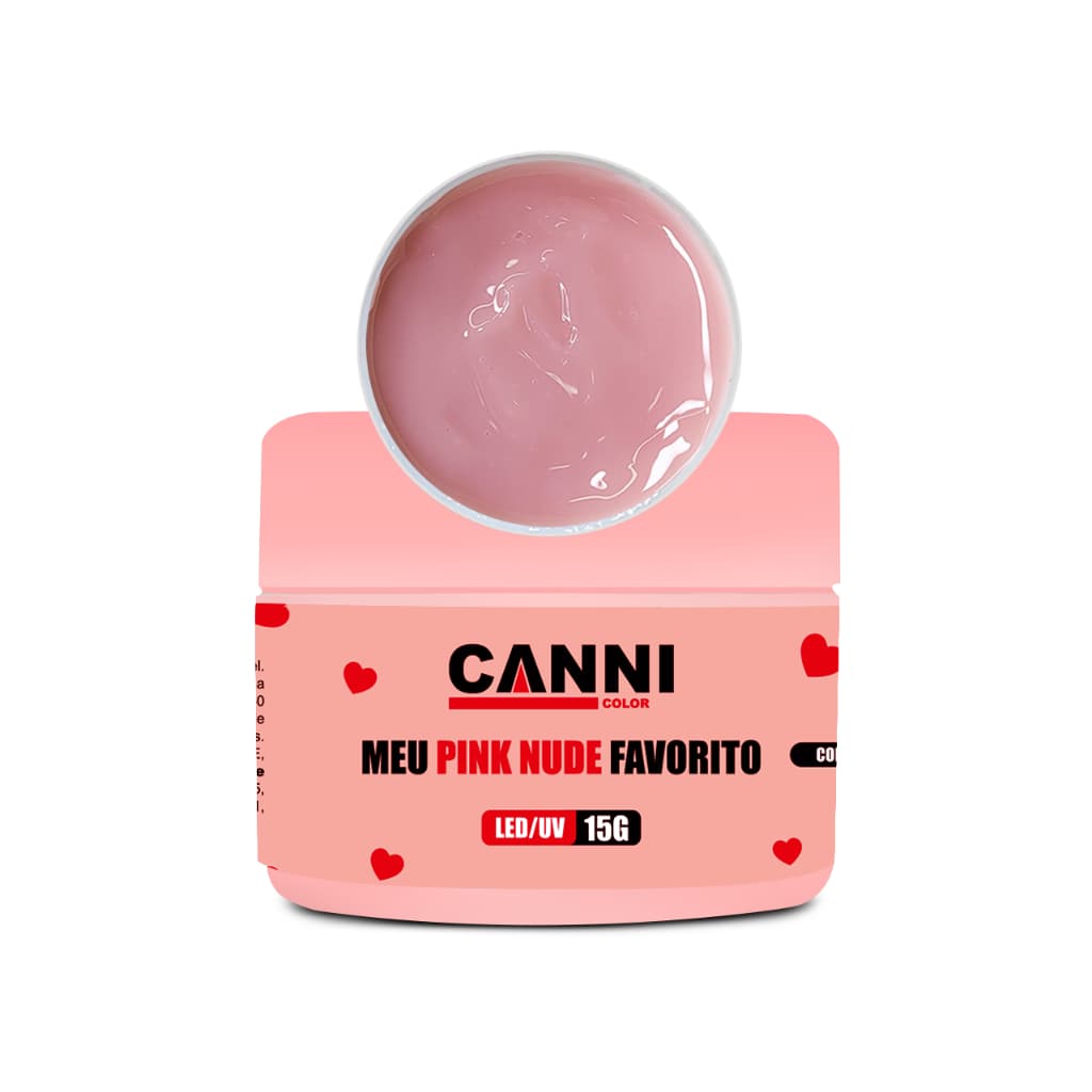 Gel meu pink nude favorito 15g canni color led/uv