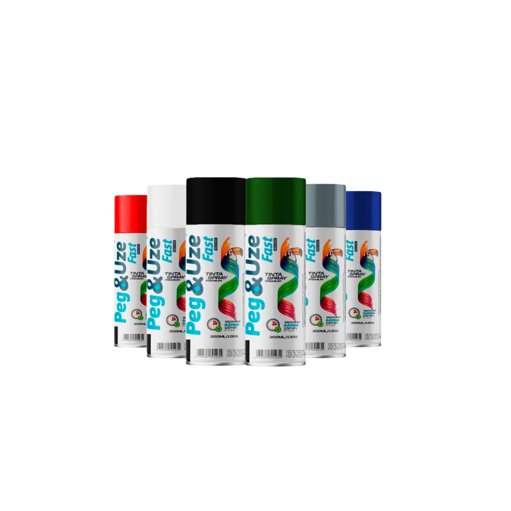 Tinta Spray Premium 300ml Uso Geral Multiuso Secagem Rápida Uso Interno/Externo