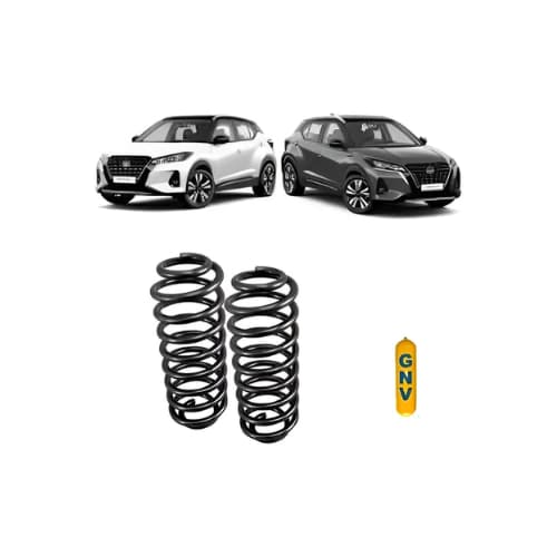 2 Molas Traseira Reforçada Gnv Nissan Kicks Todos