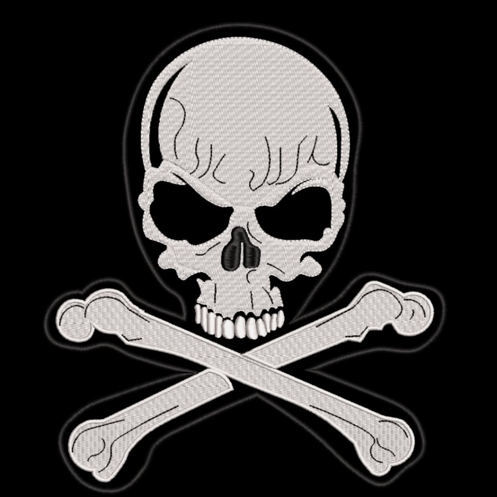 Patch Bordado Caveira Motocilsita Motoclube Grande Costa