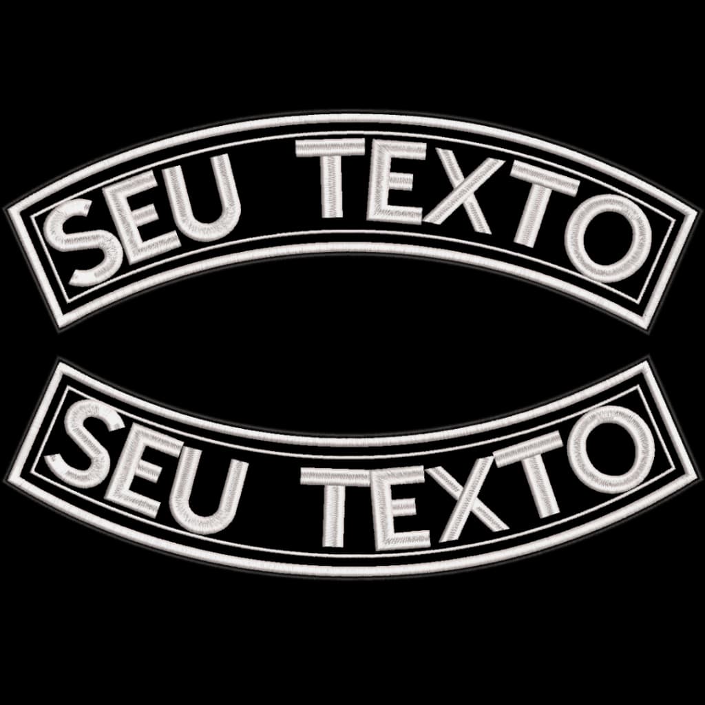 Patch Bordado Kit Flamulas Motociclista Motoclube Personalizados Seu Texto