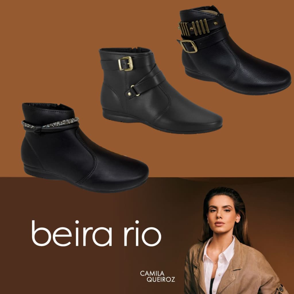 Bota Feminina Ankle Bott Cano Curto Original Beira Rio Berlim Inverno Vários Modelos