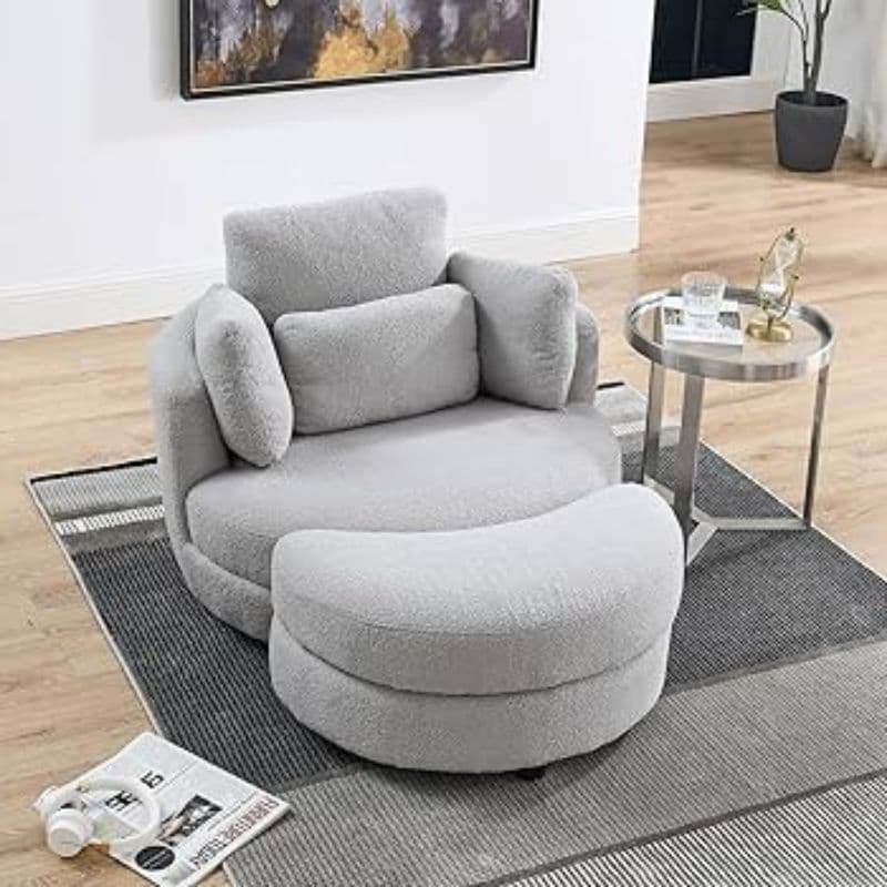 Conjunto Poltrona e puff  Orgânico Decor