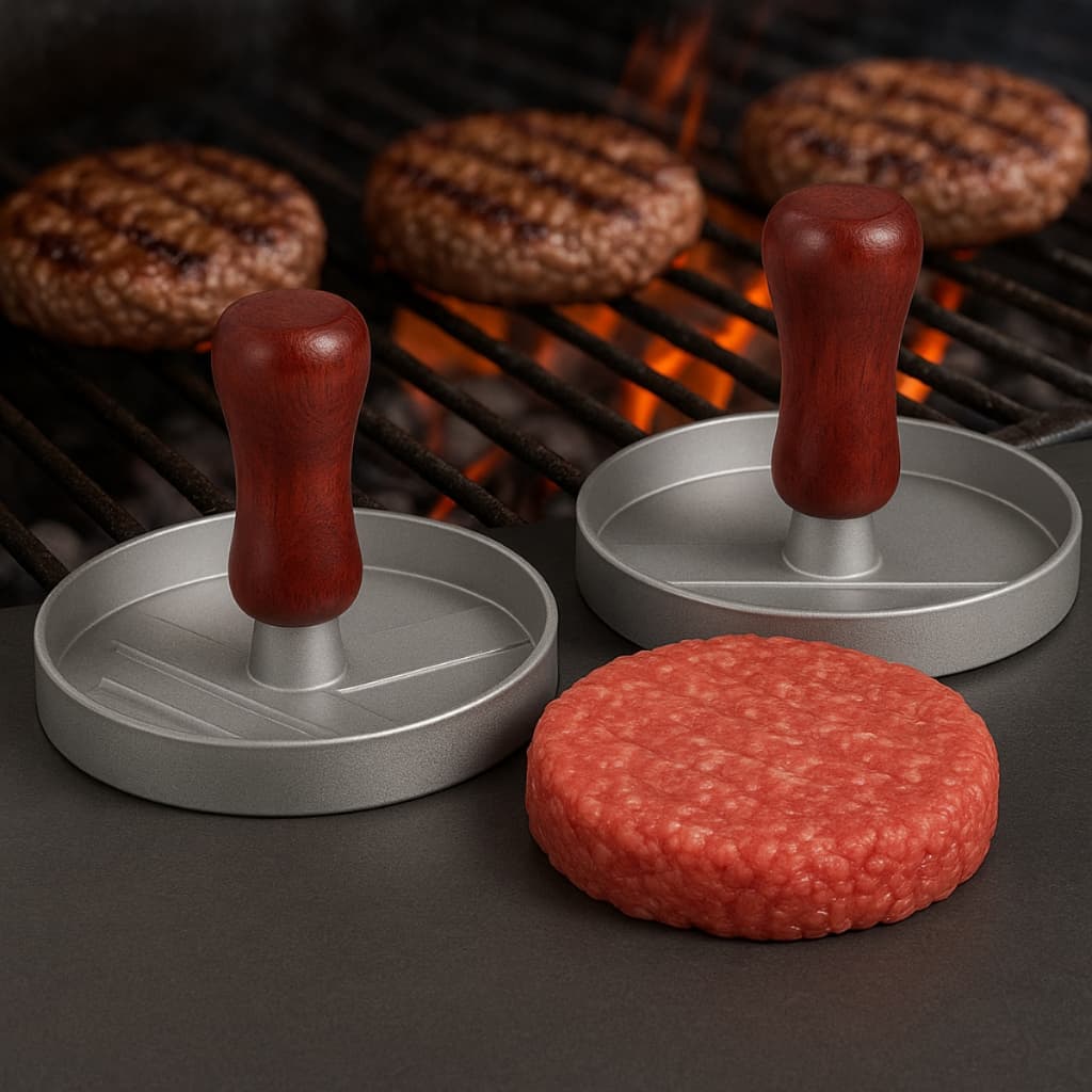 Molde Hambúrguer Modelador Artesanal Prensa Manual 12Cm Forma Caseiro Burguer Envio Imediato