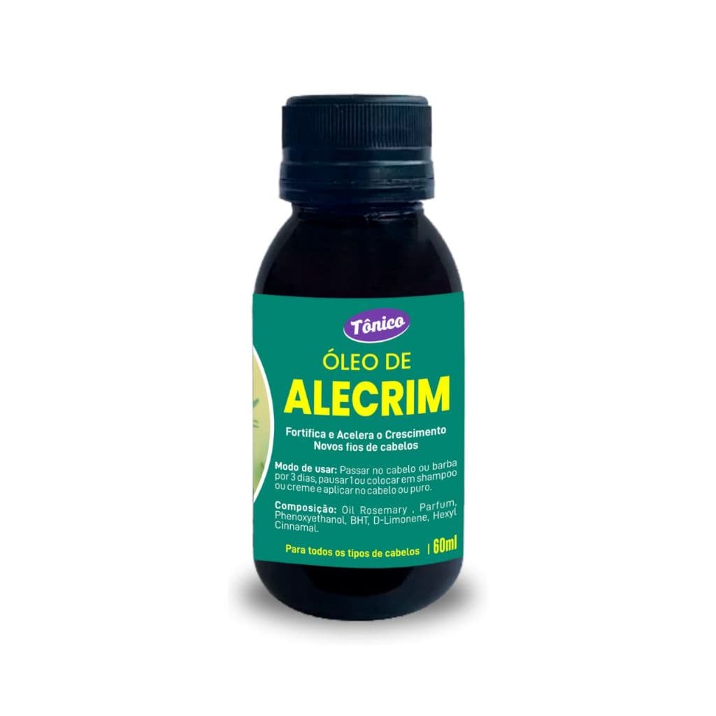 Tônico Alecrim Óleo Capilar Profissional Crescimento Fortalecimento Capilar Original 60ml