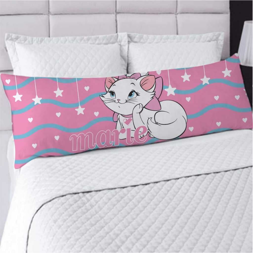 Travesseiro De Corpo Com Fronha Xuxão de Silicone Personalizado 1.25x0.45cm Quarto Gatinha Marie