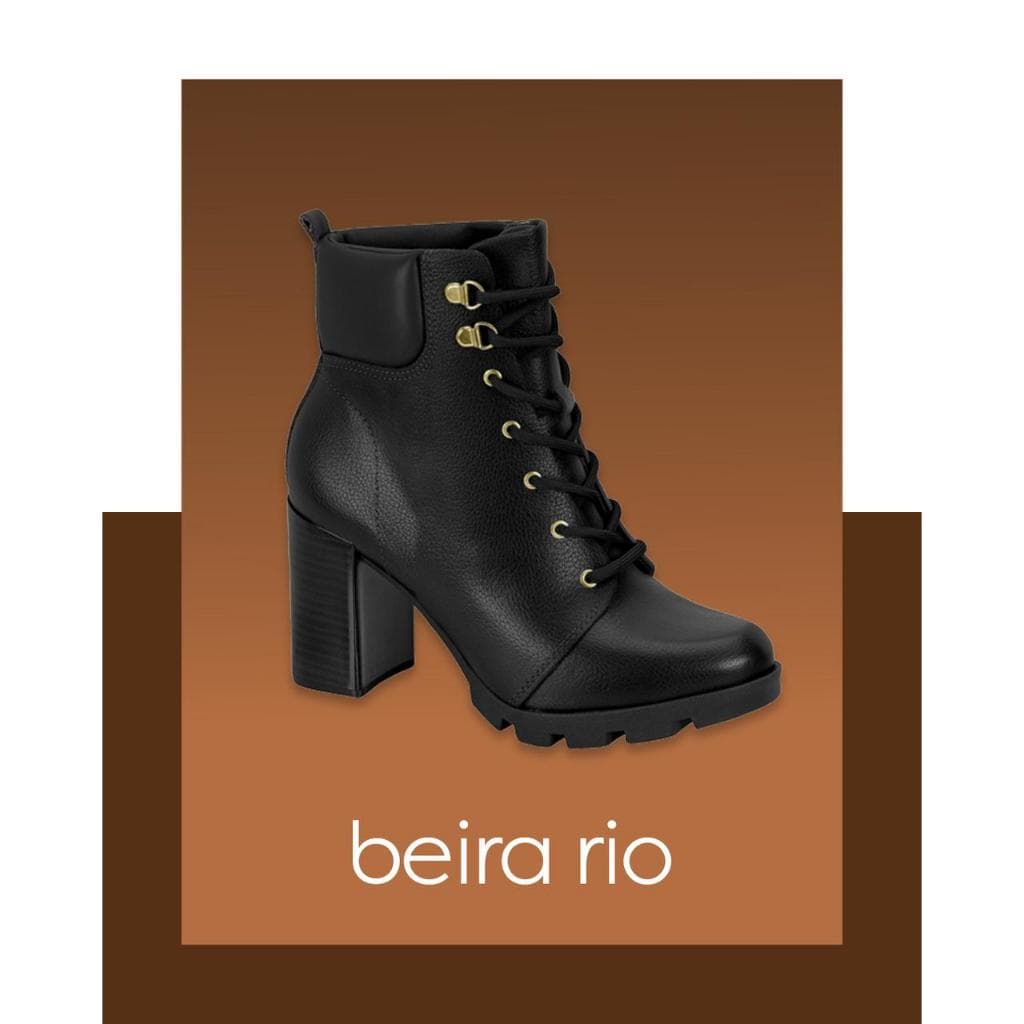 Bota Coturno Feminina Ankle Bott Salto Alto/Médio Original Beira Rio Berlim Inverno Vários Modelos
