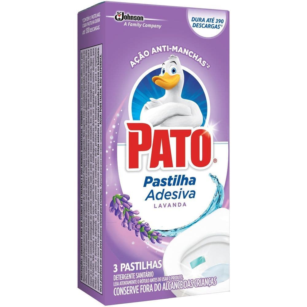 Pastilha Sanitaria Vaso Sanitario Cheiroso Adesiva Pato Caixa c/ 03 Unidades