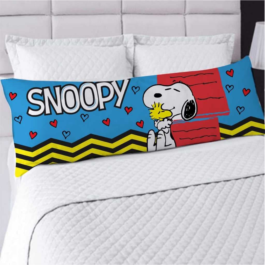 Travesseiro De Corpo Com Fronha Xuxão Fibra de Silicone Personalizado 1.25x0.45cm Quarto Snoopy