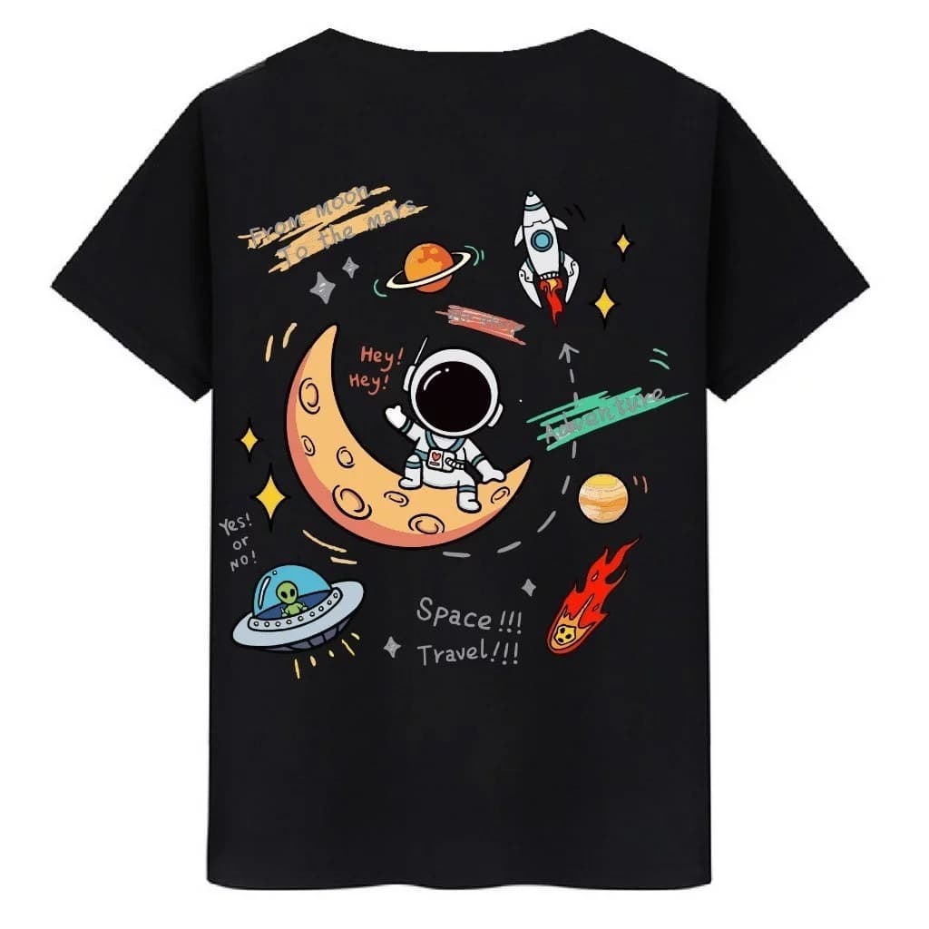 Camiseta Algodão Premium Streetwear Casual Basica Unissex Espace Travel