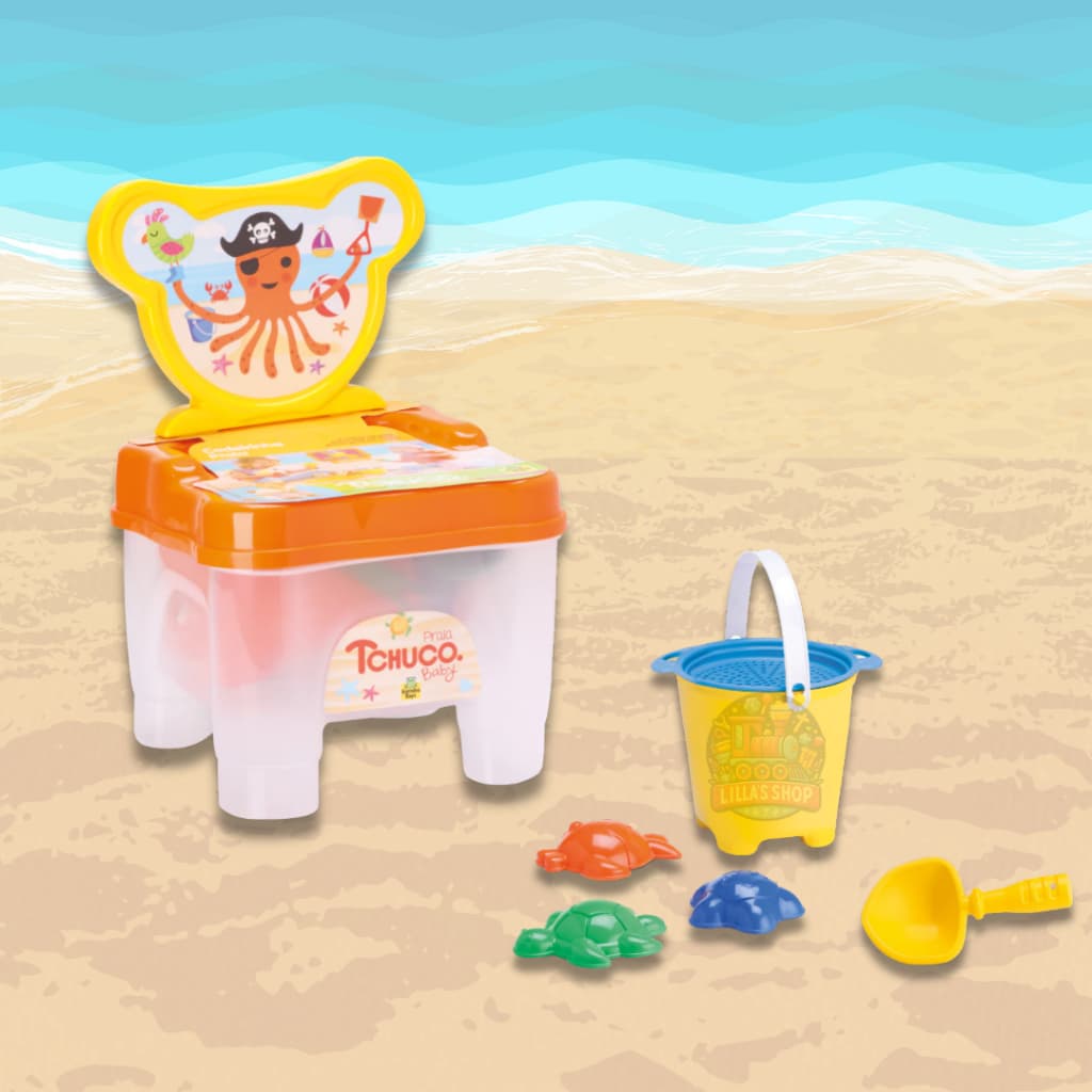 BRINQUEDO INFANTIL CADEIRINHA COM BALDE PRAIA TCHUCO SAMBA TOYS